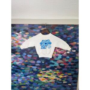 Vintage Blues Clues Footprints White Raglan Sweatshirt Kids 18M Nick Jr 90s